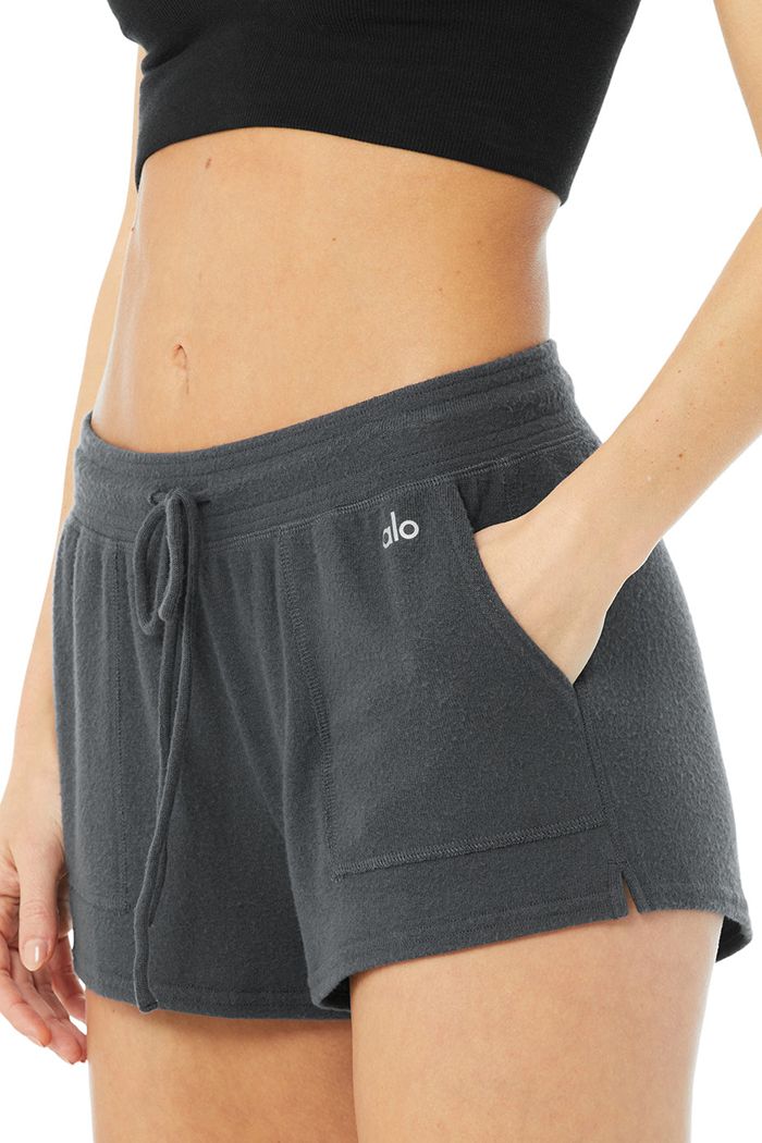 Alo Yoga Daze Short Dam Mörkgrå | 5428637-BV