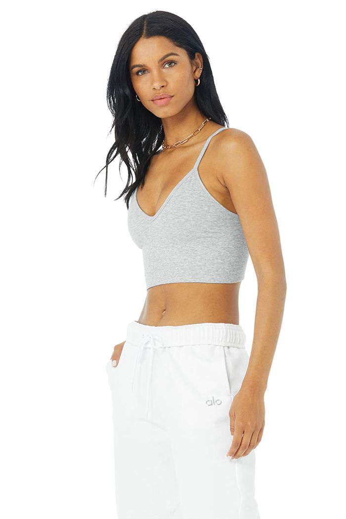 Alo Yoga Delight Bralette BH Dam Grå | 8603917-NF