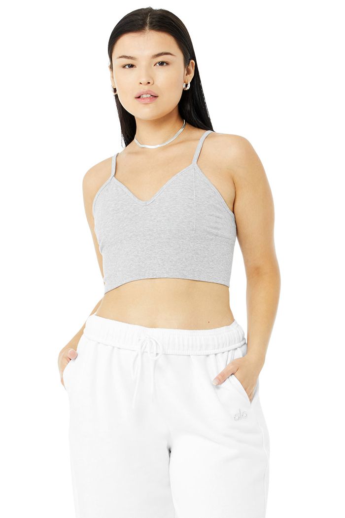 Alo Yoga Delight Bralette BH Dam Grå | 8603917-NF