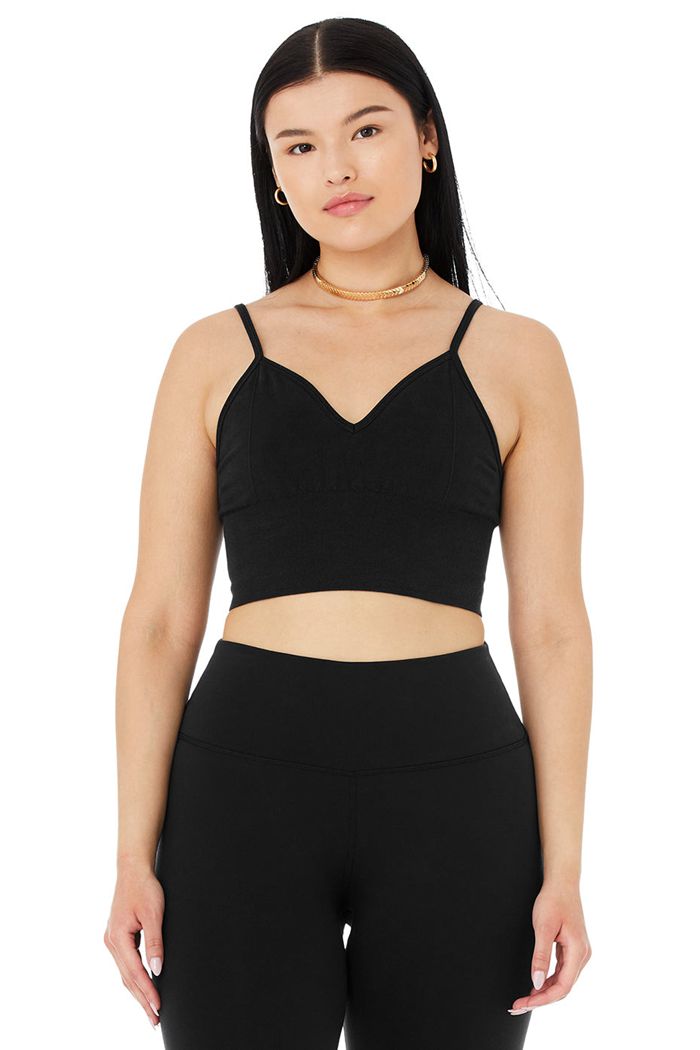 Alo Yoga Delight Bralette BH Dam Svarta | 9804752-JU