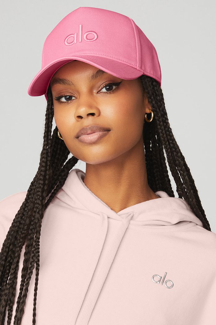 Alo Yoga District Trucker Hatt Dam Rosa | 3925680-QP