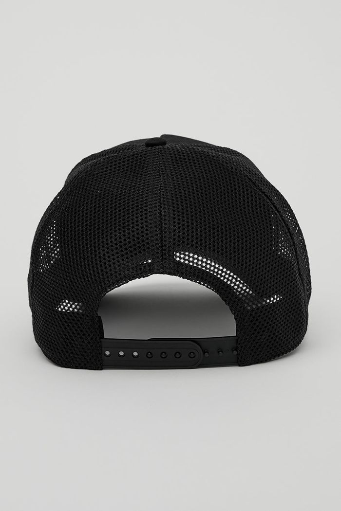 Alo Yoga District Trucker Hatt Herr Svarta | 7085142-BN