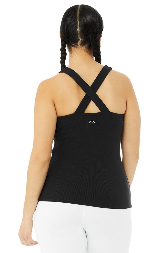 Alo Yoga Elevate Tank Tops Dam Svarta | 2381097-TC