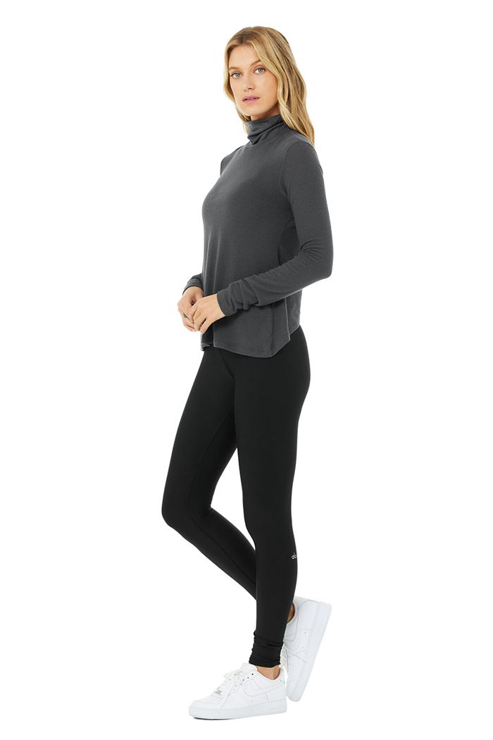 Alo Yoga Embrace Long Sleeve Dam Mörkgrå | 5268394-FH