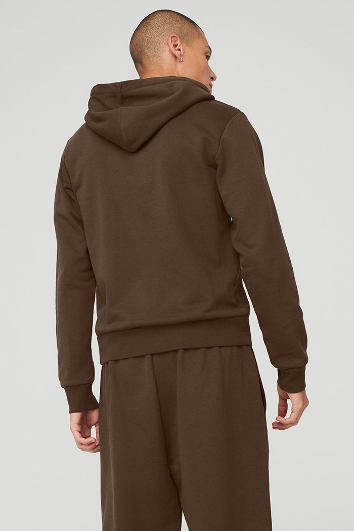 Alo Yoga Everyday Full Zip Hoodie Herr Svarta | 1564872-RW