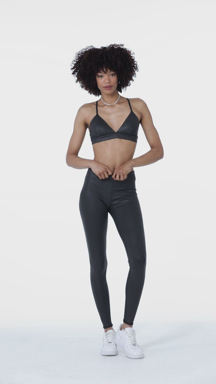 Alo Yoga Faux Läder Airbrush High-Midja Leggings Dam Bruna | 4853619-MO