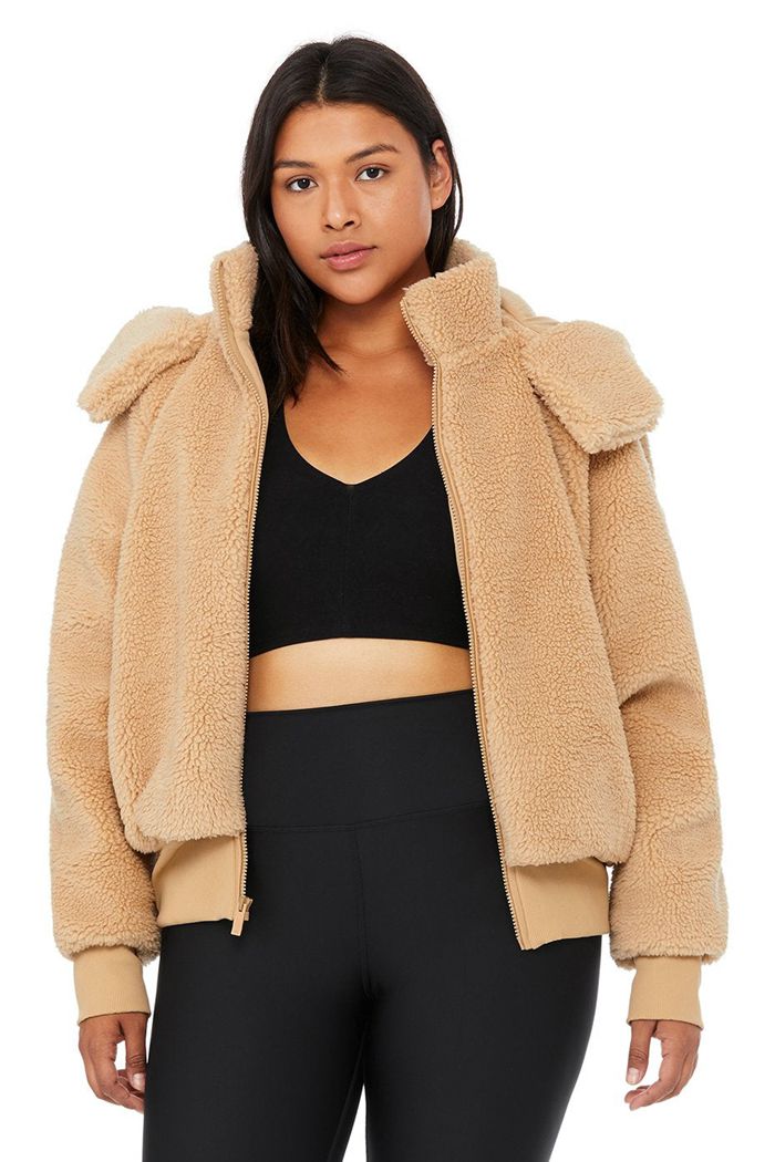 Alo Yoga Foxy Sherpa Jacka Dam Bruna | 6490271-AO