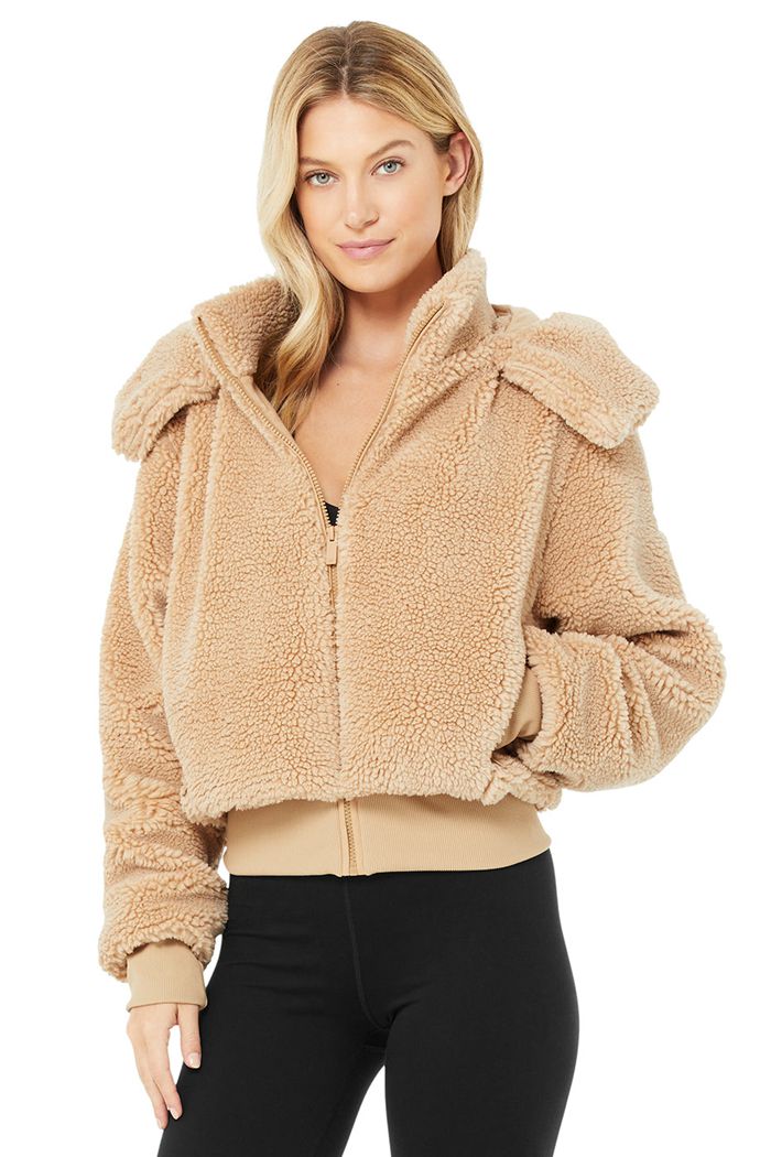 Alo Yoga Foxy Sherpa Jacka Dam Bruna | 6490271-AO