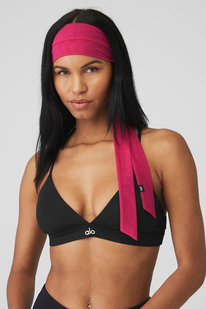 Alo Yoga Fresh Mesh Tie Pannband Dam Röda | 8972431-QH