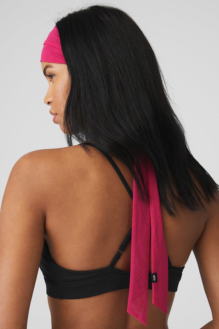 Alo Yoga Fresh Mesh Tie Pannband Dam Röda | 8972431-QH