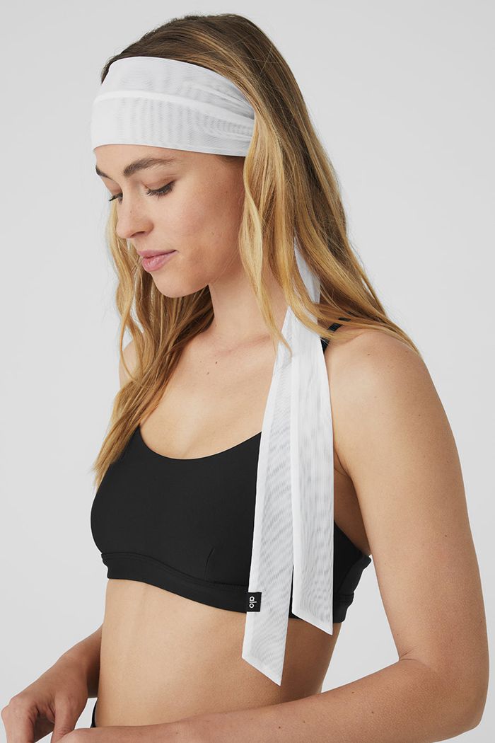 Alo Yoga Fresh Mesh Tie Pannband Dam Vita | 7425036-CL