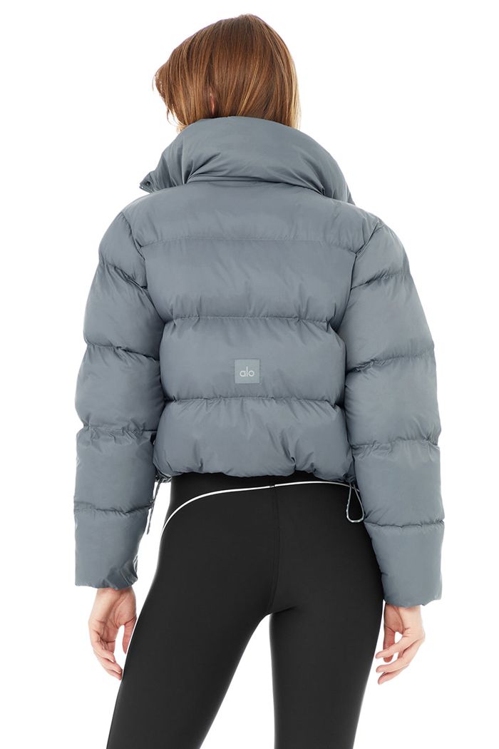 Alo Yoga Gold Rush Puffer Jacka Dam Grå | 1853402-KF