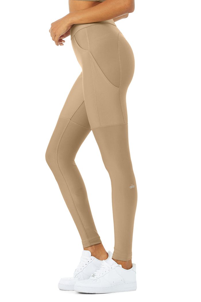 Alo Yoga High-Midja 4 Pocket Utility Leggings Dam Bruna | 2951034-SD