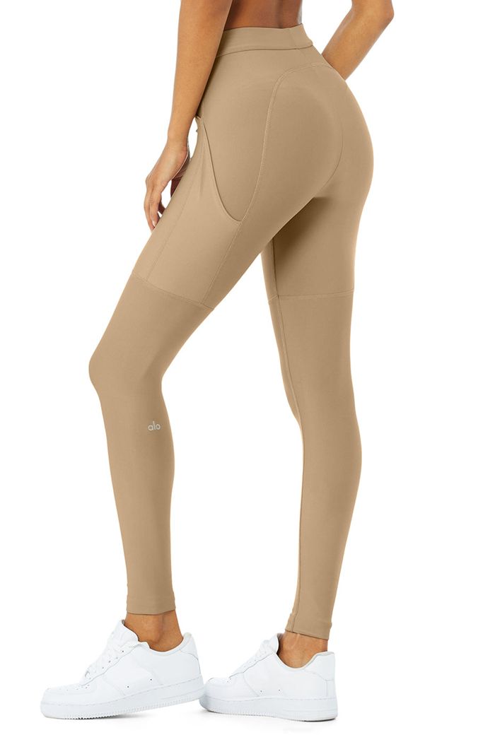 Alo Yoga High-Midja 4 Pocket Utility Leggings Dam Bruna | 2951034-SD