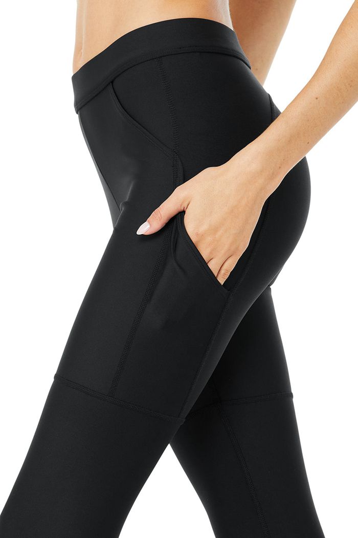 Alo Yoga High-Midja 4 Pocket Utility Leggings Dam Svarta | 7480156-KA