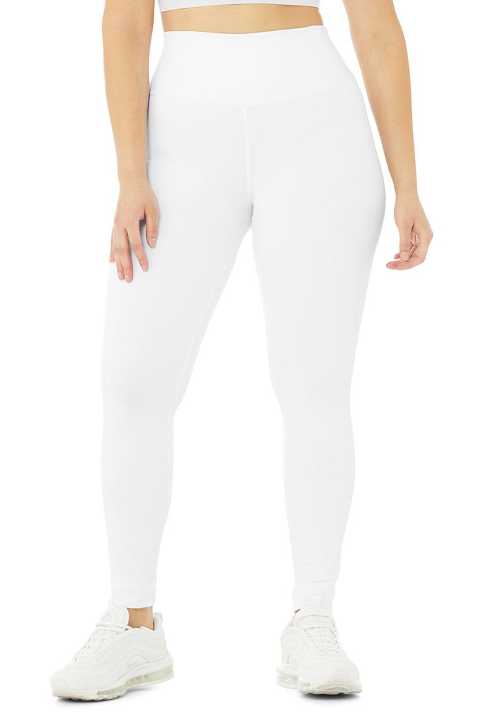 Alo Yoga High-Midja Airbrush Leggings Dam Vita | 2389057-TA