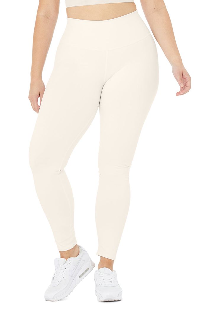 Alo Yoga High-Midja Airbrush Leggings Dam Vita | 6524301-OQ