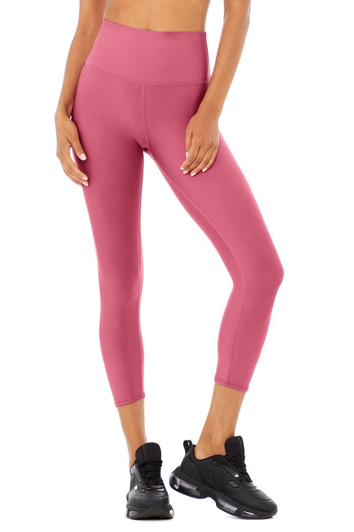 Alo Yoga High-Midja Airlift Capri Byxor Dam Lila | 0689352-LA