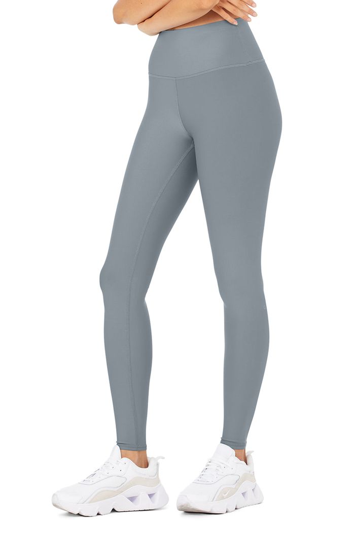 Alo Yoga High-Midja Airlift Leggings Dam Grå | 3608597-WH