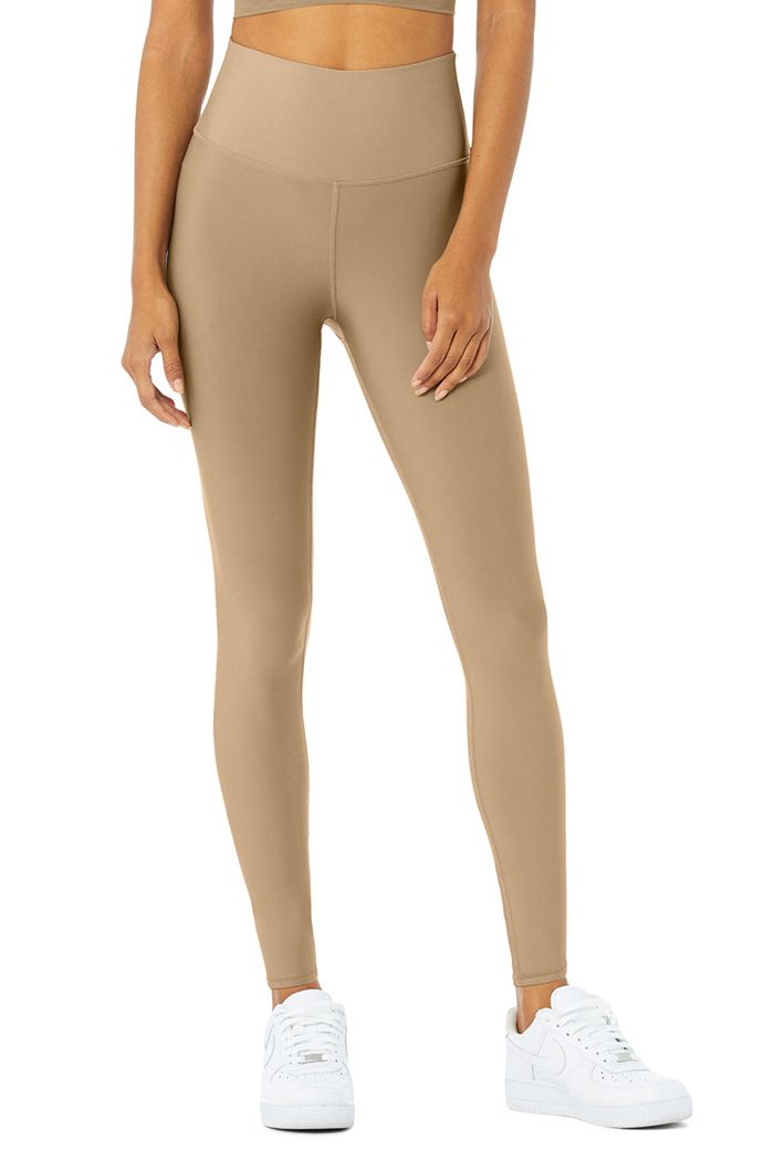 Alo Yoga High-Midja Airlift Leggings Dam Bruna | 6382140-ML