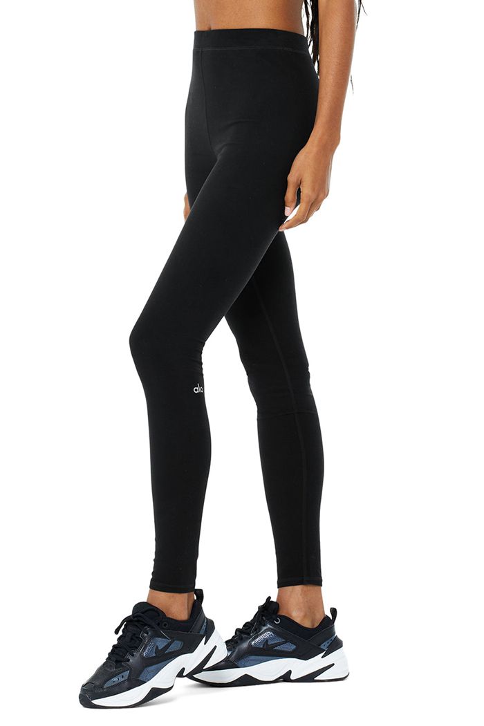 Alo Yoga High-Midja Alosoft Flow Leggings Dam Svarta | 4197028-YL