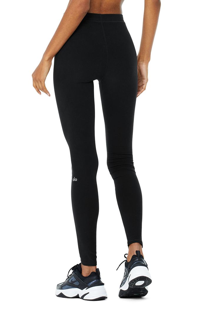 Alo Yoga High-Midja Alosoft Flow Leggings Dam Svarta | 4197028-YL