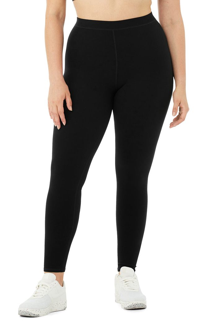 Alo Yoga High-Midja Alosoft Flow Leggings Dam Svarta | 4197028-YL