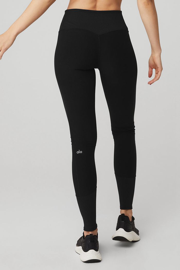 Alo Yoga High-Midja Alosoft Lounge Leggings Dam Svarta | 7428069-WR