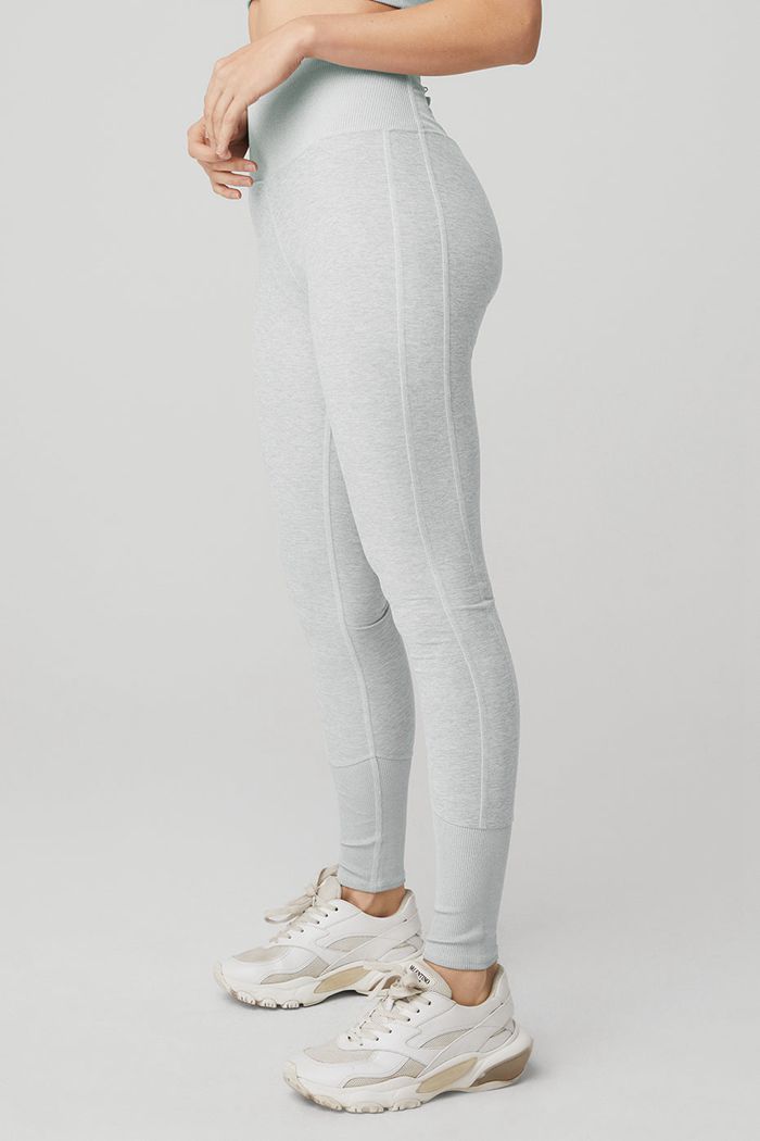 Alo Yoga High-Midja Alosoft Lounge Leggings Dam Grå | 9256384-XP