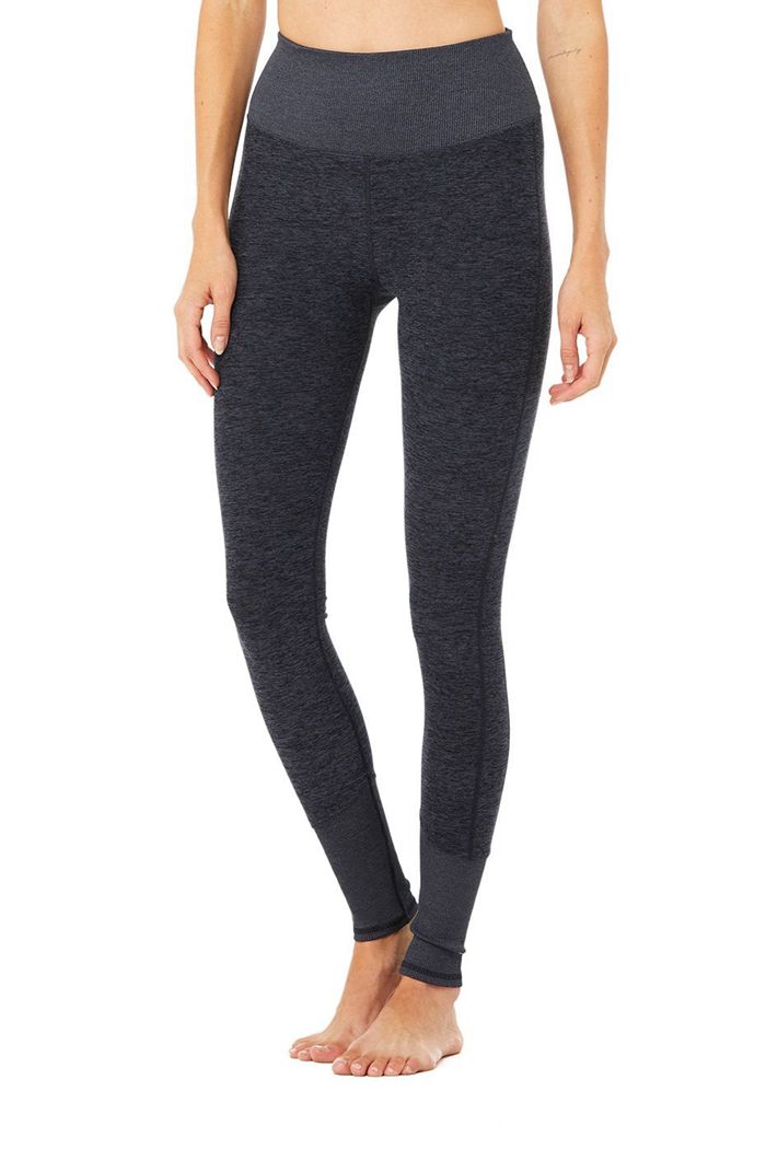 Alo Yoga High-Midja Alosoft Lounge Leggings Dam Marinblå | 9786351-AX