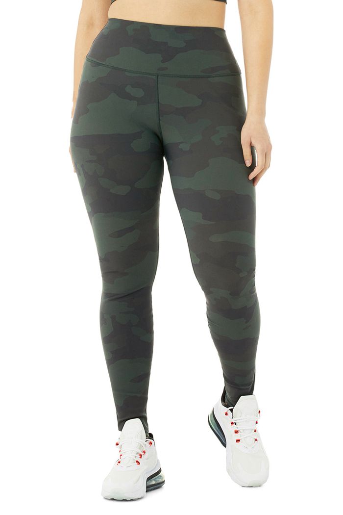 Alo Yoga High-Midja Camo Vapor Leggings Dam Svarta | 6813957-YE