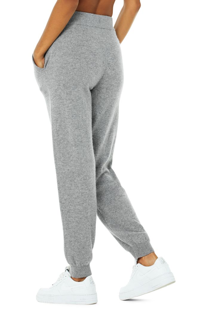 Alo Yoga High-Midja Cashmere Jet Set Byxor Dam Grå | 1473925-MC