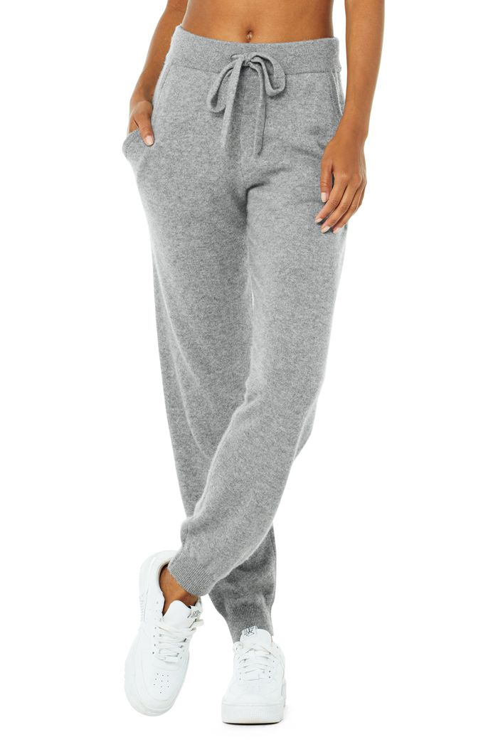 Alo Yoga High-Midja Cashmere Jet Set Byxor Dam Grå | 1473925-MC