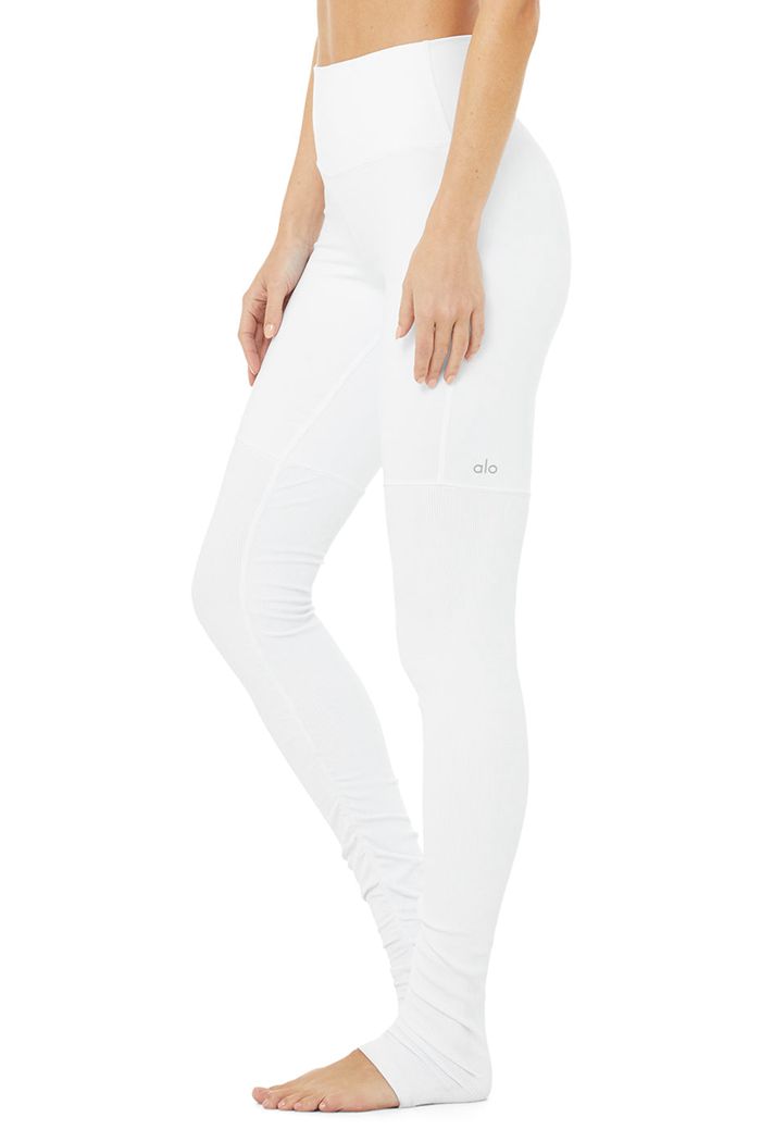 Alo Yoga High-Midja Goddess Leggings Dam Vita | 9764235-ZX