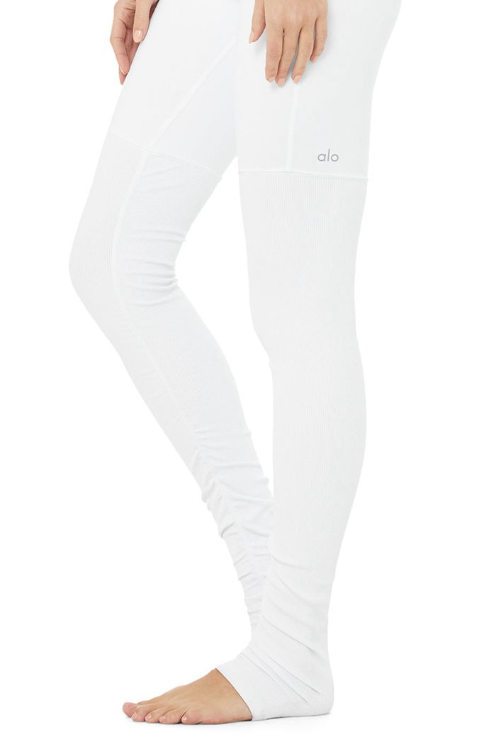 Alo Yoga High-Midja Goddess Leggings Dam Vita | 9764235-ZX