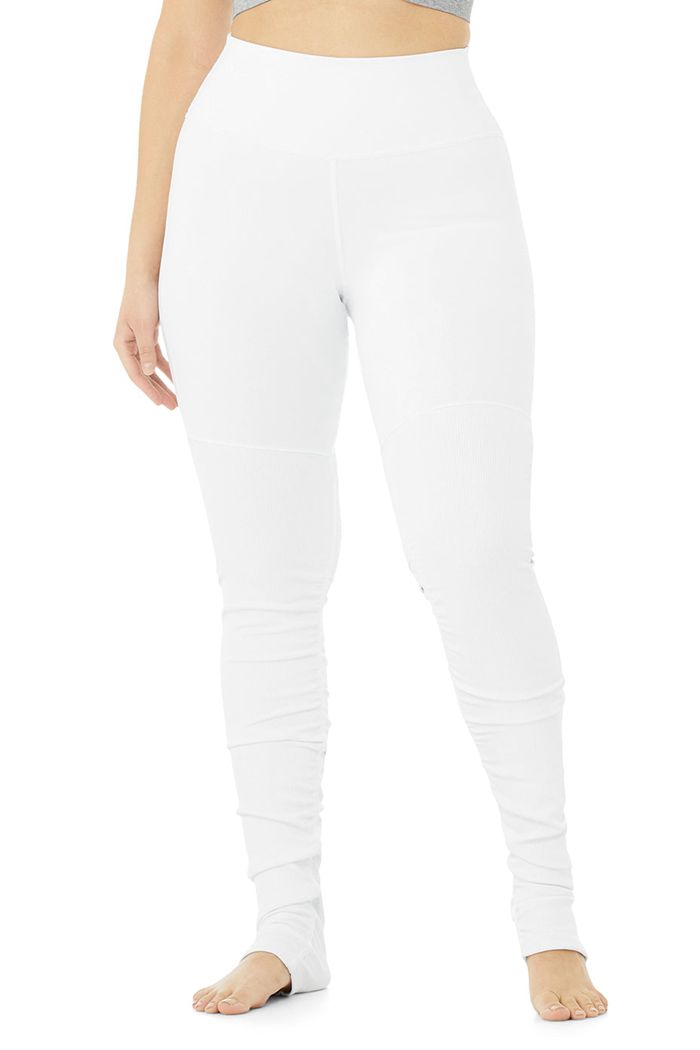 Alo Yoga High-Midja Goddess Leggings Dam Vita | 9764235-ZX