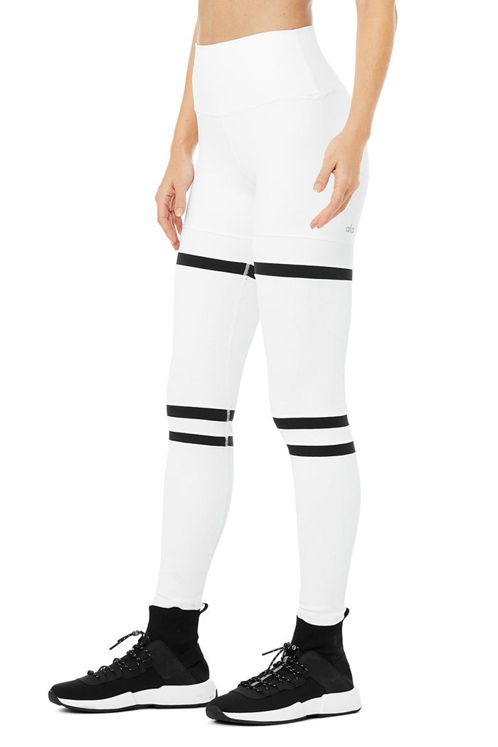 Alo Yoga High-Midja Legit Leggings Dam Vita | 3276091-WH