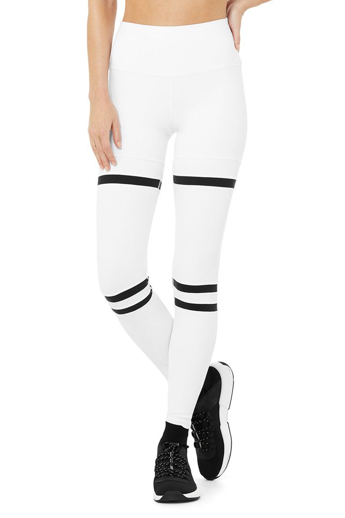 Alo Yoga High-Midja Legit Leggings Dam Vita | 3276091-WH