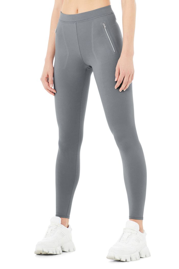 Alo Yoga High-Midja Thrill Seeker Leggings Dam Grå | 4708312-EK