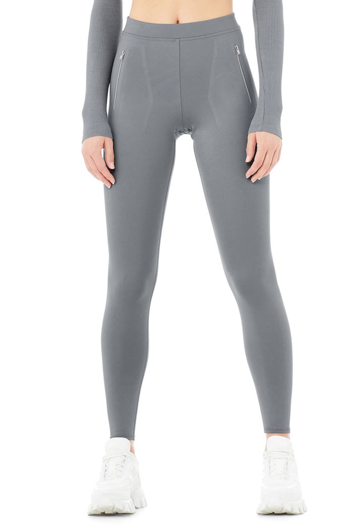 Alo Yoga High-Midja Thrill Seeker Leggings Dam Grå | 4708312-EK