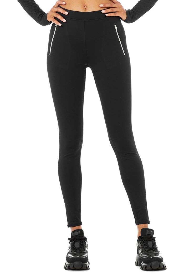 Alo Yoga High-Midja Thrill Seeker Leggings Dam Svarta | 5820716-EH