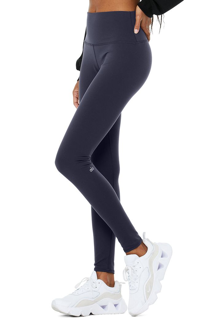 Alo Yoga High-Midja Vinter Warmth Plush Leggings Dam Svarta | 1269385-IP