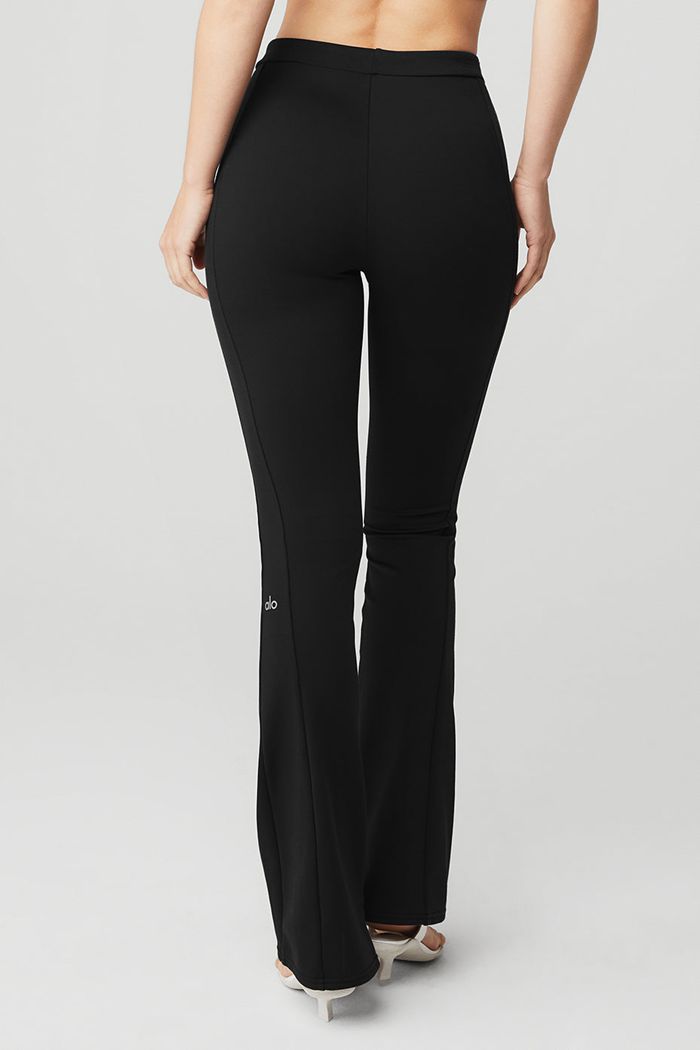 Alo Yoga High-Midja Zip It Flare Leggings Dam Svarta | 3769428-DY