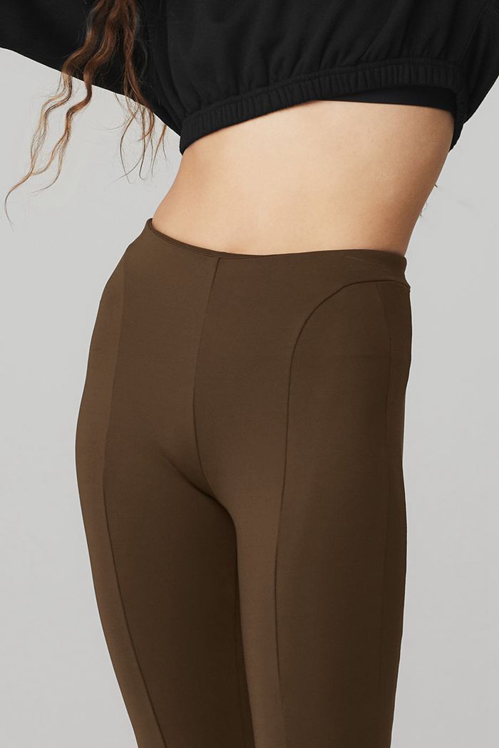 Alo Yoga High-Midja Zip It Flare Leggings Dam Svarta | 9635814-RX