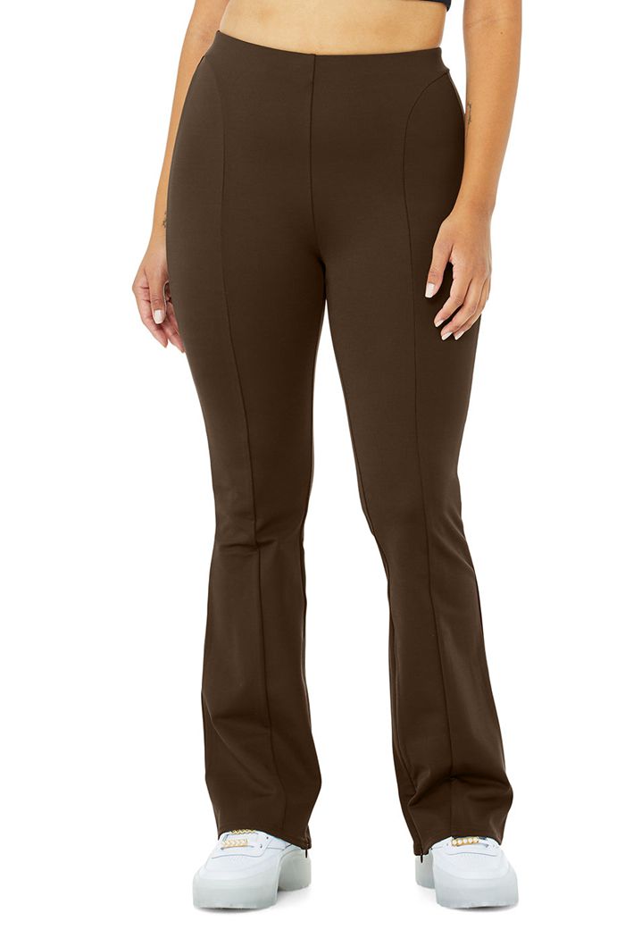 Alo Yoga High-Midja Zip It Flare Leggings Dam Svarta | 9635814-RX