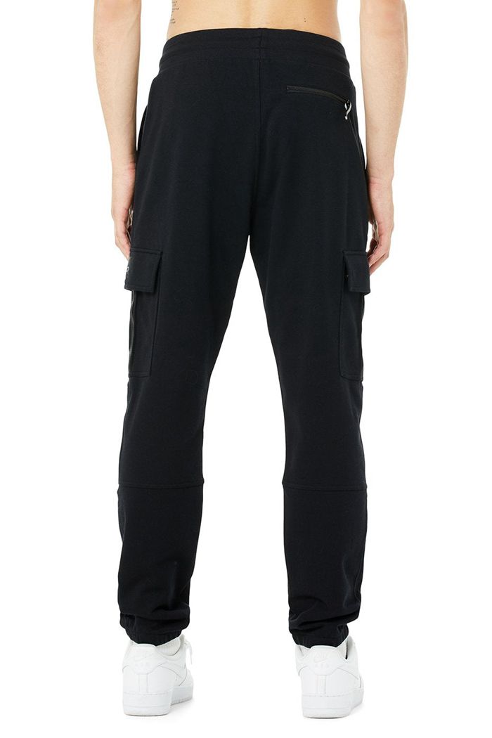 Alo Yoga Highline Cargo Sweat Byxor Herr Svarta | 3015692-UC