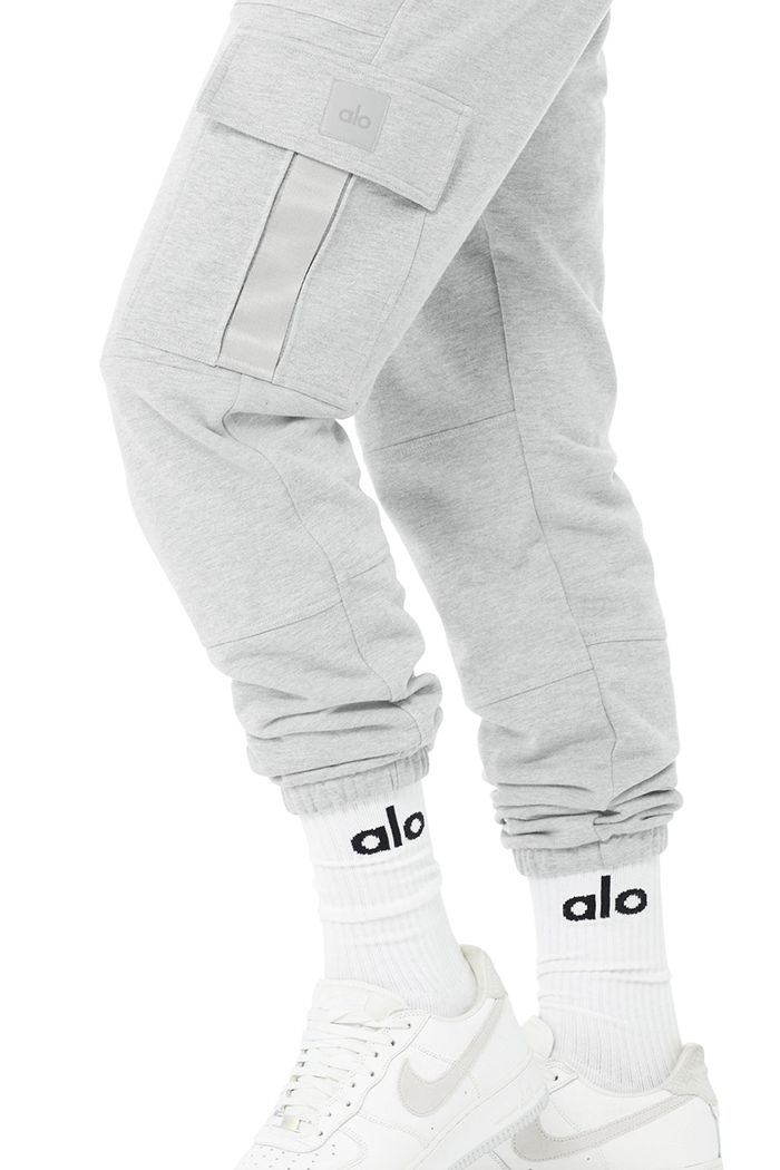 Alo Yoga Highline Cargo Sweat Byxor Herr Grå | 5467032-OT