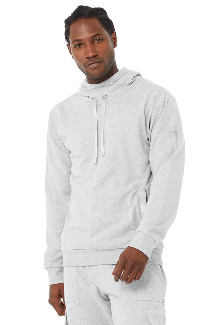 Alo Yoga Highline Hoodie Herr Grå | 8236574-ST