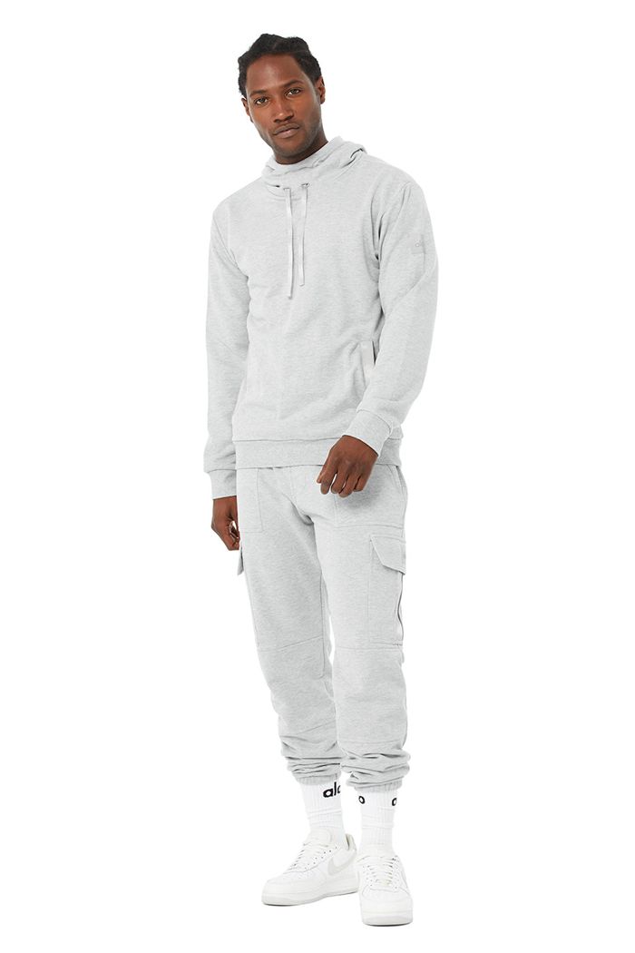 Alo Yoga Highline Hoodie Herr Grå | 8236574-ST