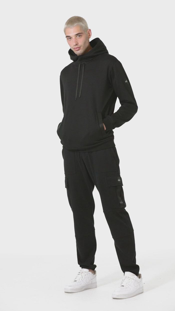 Alo Yoga Highline Hoodie Herr Mörkgröna | 4657102-BZ